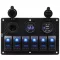 Prepínací panel 6 jednotiek USB únik. Tenzometer