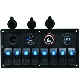 Prepínací panel 8 jednotiek USB únik. Tenzometer