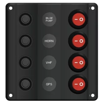   Ovládací panel so 4 štandardizovanými vlnovými LED diódami