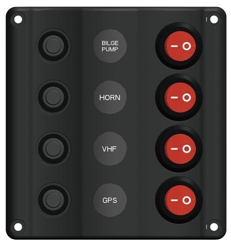 Ovládací panel so 4 štandardizovanými vlnovými LED diódami