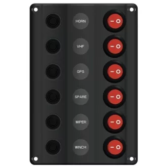   Ovládací panel so 6 štandardizovanými vlnovými LED diódami