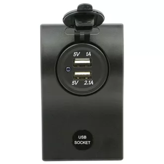 USB nabíjačka dvojitá zabudovateľná