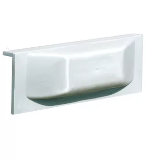 Prístavný blatník s okrajom 25x9,6 cm biely