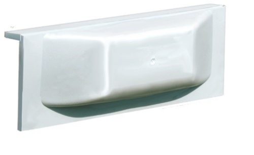 Prístavný blatník s okrajom 25x9,6 cm biely