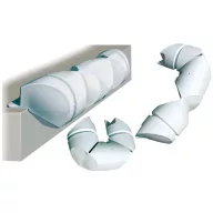 Prístavný blatník s ohybným okrajom 100x20 cm biely