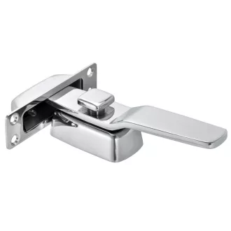 Zár inox nyomógombos süllyesztett 166 x 73 mm EVA