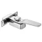 Zár inox nyomógombos süllyesztett 166 x 73 mm EVA