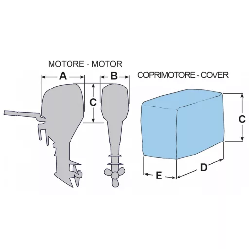 Kryt motora Profi 70-90 hp modrý