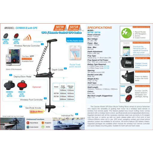 Haswing Cayman B80 GPS 24V Gen 1.6 250 cm biely
