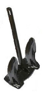 Kotva námorná kotva čierna PVC 9 kg