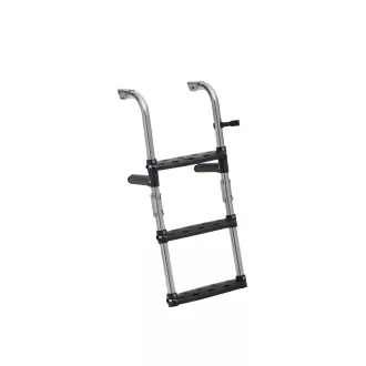   Lodný rebrík 4 stupňov z nerezovej ocele a plastu 86x30 cm