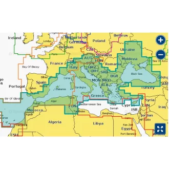   Navionics+ Dunaj, Balaton, Benátske jazero, Jadranské more, Stredozemné more