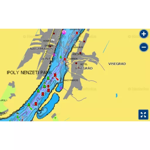 Navionics+ Dunaj, Balaton, Benátske jazero, Jadranské more, Stredozemné more