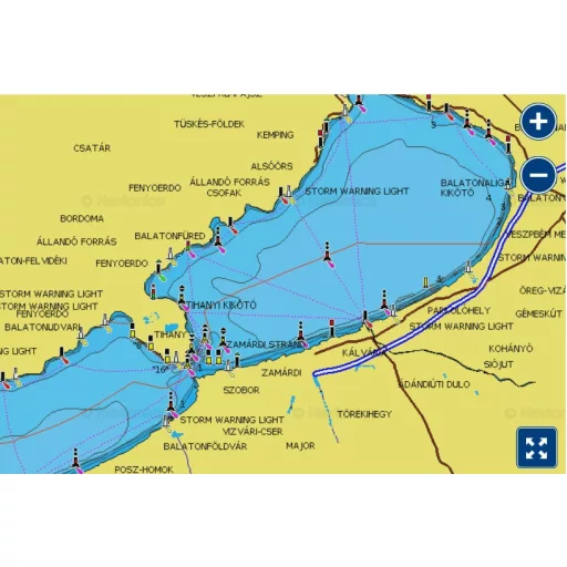 Navionics+ Dunaj, Balaton, Benátske jazero, Jadranské more, Stredozemné more