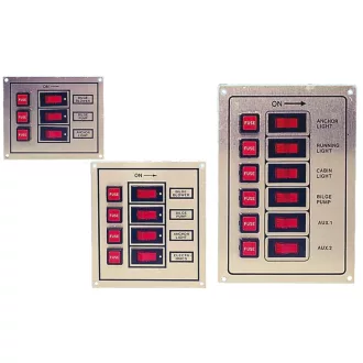 Ovládací panel so 6 jednotnými hliníkovými LED diódami