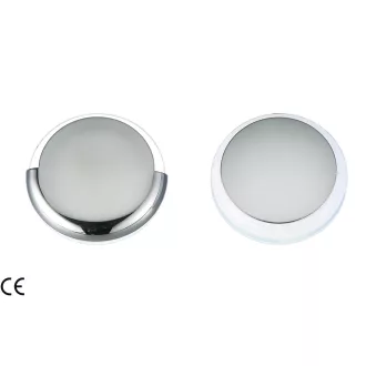   Kabínové svetlo biele 9 LED 180 stupňov ABS/nerezová oceľ 42 mm