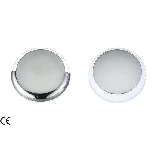 Kabínové svetlo biele 9 LED 180 stupňov ABS/nerezová oceľ 42 mm