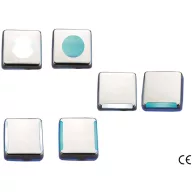   Kabínové svetlo biele 9 LED štvorcová základňa ABS/nerezová oceľ 45 mm