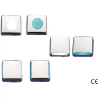   Kabínové svetlo biele 9 LED štvorcový obojstranný ABS/nerezová oceľ 45 mm