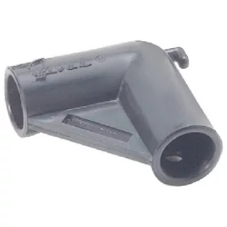 Konektor rúrky Bimini 90 stupňov plastový sivý 22 mm