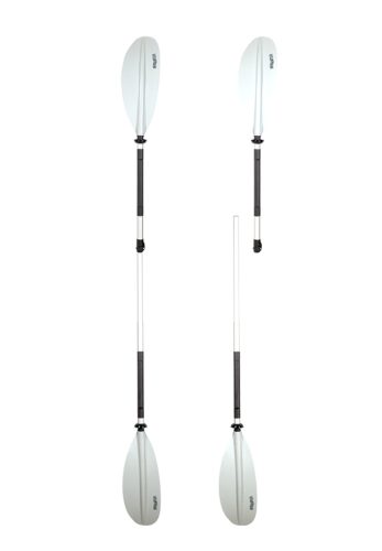Kajak s nastaviteľným hliníkovým pádlom biely 210-240 cm SCR