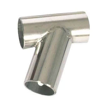Korlátcsatlakozó T idom 60 fok 22 mm inox EVA