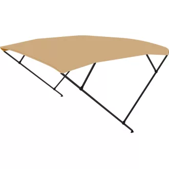   Bimini tető dupla keret bézs fekete cső 225x150-170x129 cm EVA