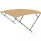 Bimini tető dupla keret bézs fekete cső 225x150-170x129 cm EVA