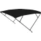 Bimini strecha dvojitý rám čierny poťah a rúra 225x150-170x129 cm