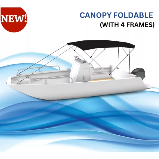 Bimini strecha dvojitý rám čierna 225x150-170x129 cm
