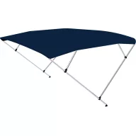 Bimini strecha dvojitý rám tmavomodrá 225x150-170x129 cm