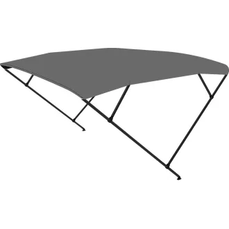   Bimini tető dupla keret sötétszürke fekete cső 225x150-170x129 cm EVA