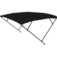   Bimini tető dupla keret fekete fekete cső 225x170-190x129 cm EVA