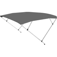 Bimini strecha dvojitý rám tmavosivá 225x190-210x129 cm