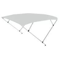 Bimini strecha dvojitý rám sivá 225x190-210x129 cm