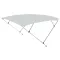 Bimini strecha dvojitý rám sivá 225x190-210x129 cm