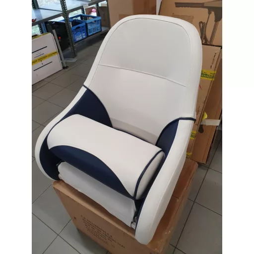 Rozkladacie sedadlo Ocean bielo-modrá