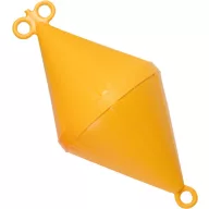   Bója s dvojitým kužeľom s dvojitým koncom žltá 32 * 75 cm