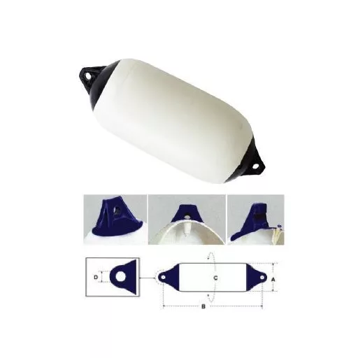 Fender 9 x 31 cm biely s modrým koncom