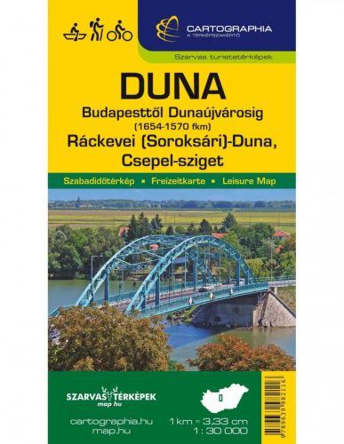 Kniha, Vodná mapa Dunaj Budapešť-Dunaújváros (MAĎARSKO)