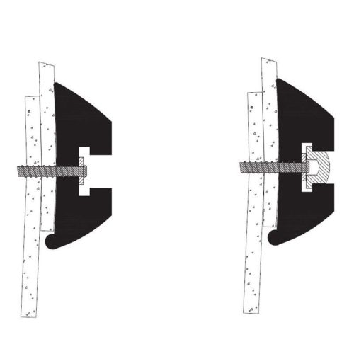 Gumový profil 40x20 mm čierny