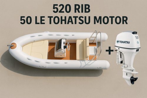 Dawn Marine RIB 520E Fehér/Világos szürke +Tohatsu MFS 50AW ETL fehér