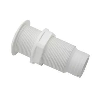   Vízkivezető egyenes menetes hosszú műanyag fehér 38 mm EVA