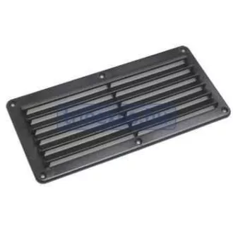 Plastový vetrací panel 260 x 127 mm, čierny