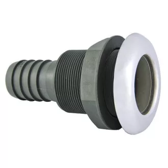   Kivezető cső testen át visszacsapó egyenes inox/műanyag 52 mm EVA
