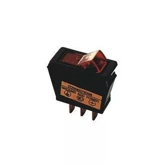 Kolískový spínač s červeným podsvietením 15A 12V