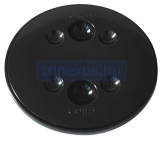 Veko úložného priestoru, okrúhle, plastové 130 mm čierne
