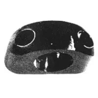 Vodivé očko nylonové 10mm čierne VP=10ks.