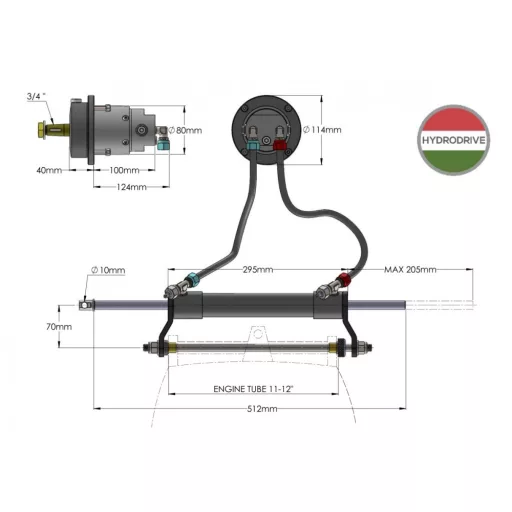 Hydraulické riadenie do 75 hp Hydrodrive MF75W