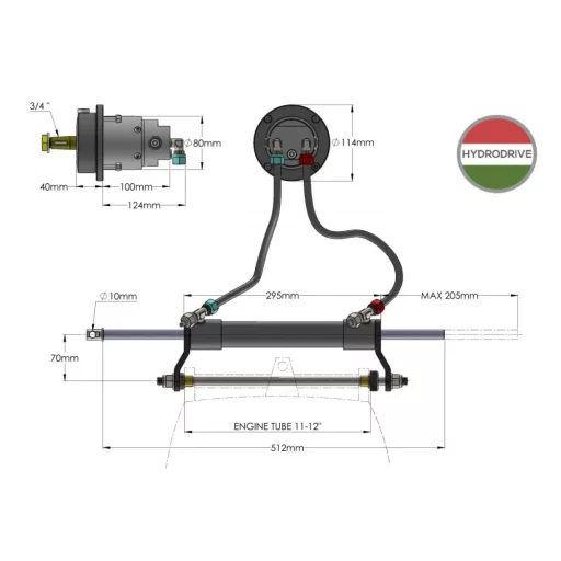 Hydraulické riadenie do 90 koní Hydrodrive MF90W